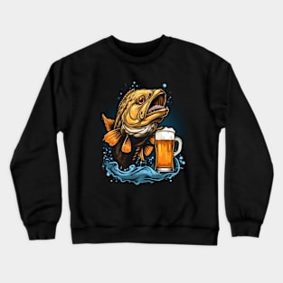 I love beer and fishsing Crewneck Sweatshirt